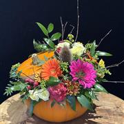 Floral Pumpkin Arrangement 